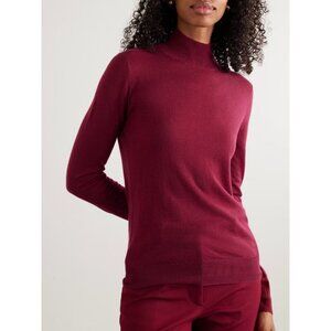 Joseph Cashmere Sweater Red Size Medium High Neck